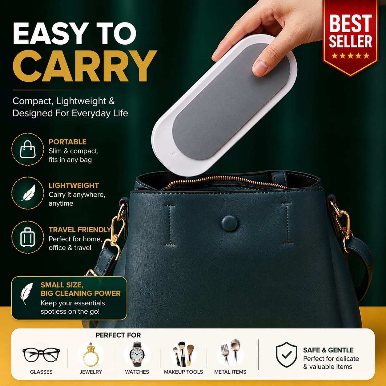 Ultrasonic Cleaner – Deep Cleaning for Glasses, Jewelry & More